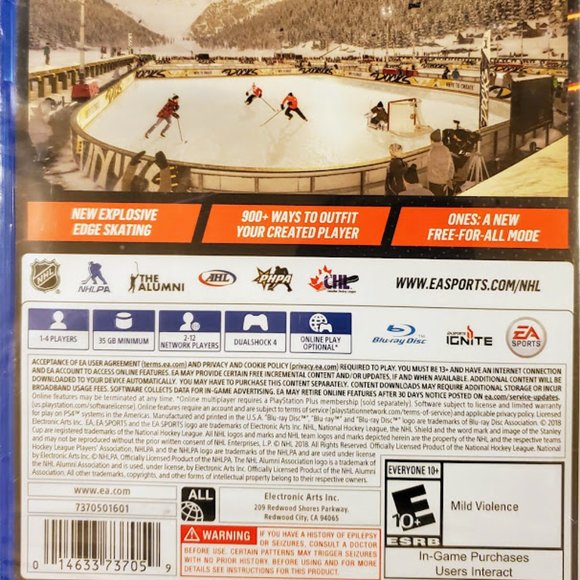 PS4 EA Sports NHL 19 Video Game E 10+ Brand New Factory Sealed Play Station 4 - Picture 4 of 4